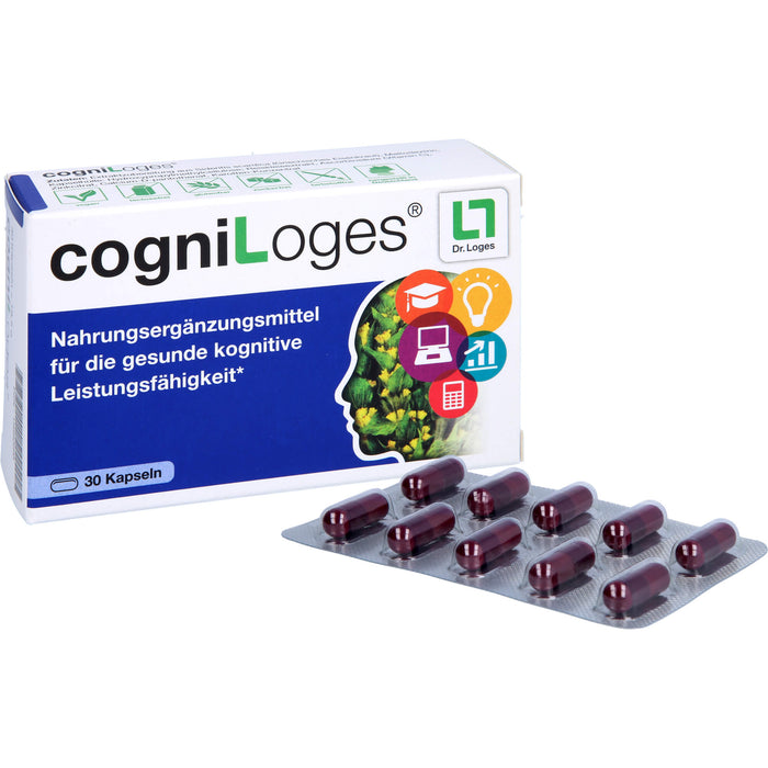 CogniLoges Kapseln zur Unterstützung der kognitiven Leistungsfähigkeit, 30 pc Capsules