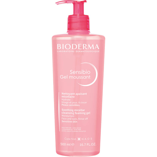 BIODERMA Sensibio Gel Moussant mildes und beruhigendes Mizellenreinigungsgel, 500 ml Gel