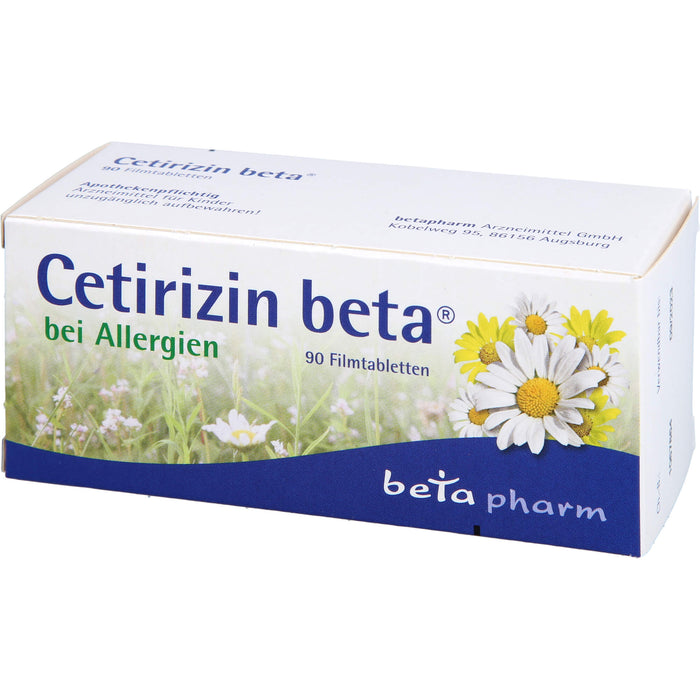 Cetirizin beta Filmtabletten bei Allergien, 90 pc Tablettes