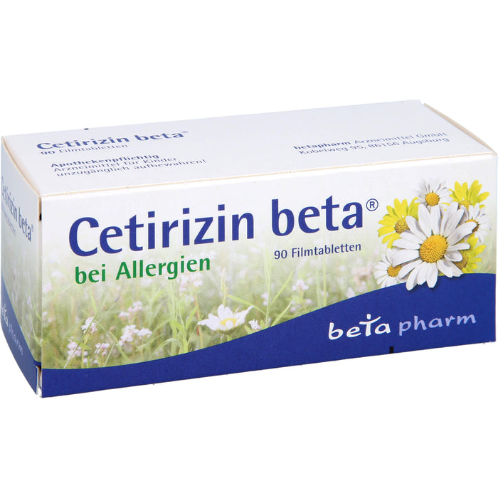 Cetirizin beta Filmtabletten bei Allergien, 90 pcs. Tablets