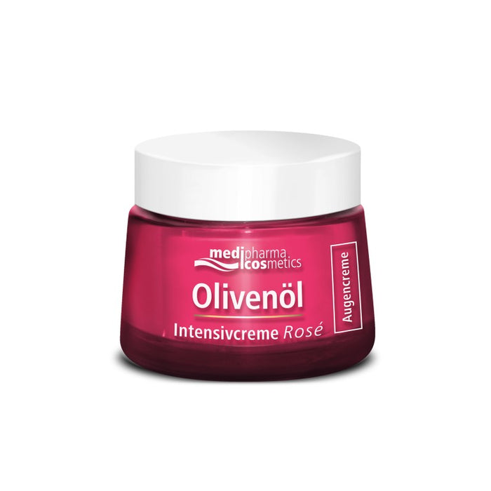 Medipharma Cosmetics Olivenöl Intensivcreme Rose Augencreme strafft und mildert Falten, 15 ml Crème