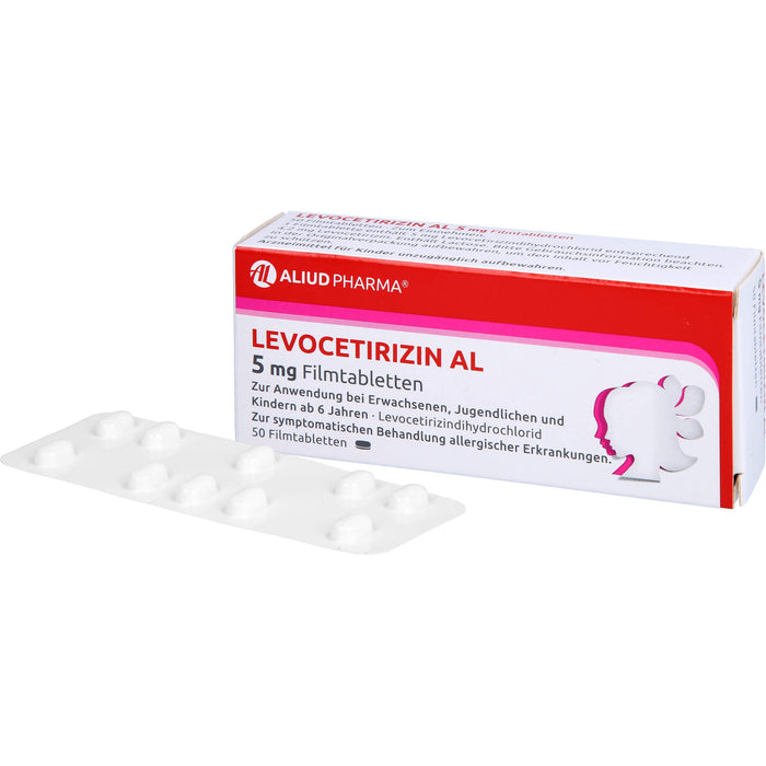 Levocetirizin AL 5 mg Filmtabletten, 50 St FTA
