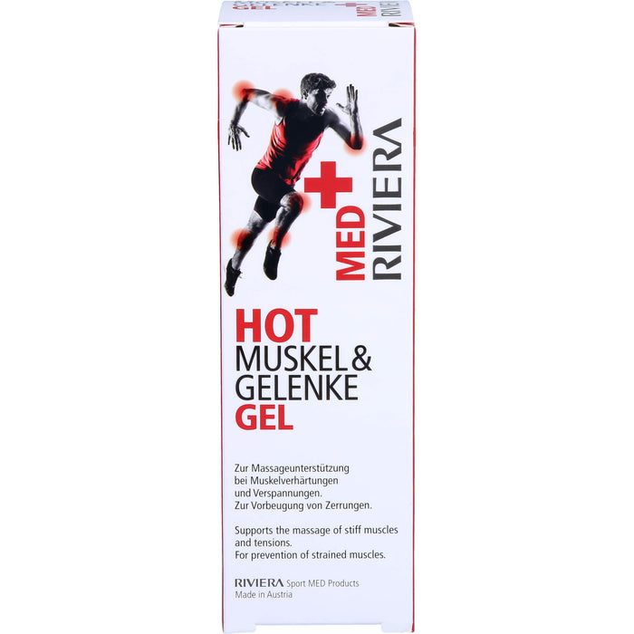 RIVIERA MED+ Hot Muskel und Gelenke Gel löst Muskelverhärtungen und Verspannungen, 75 ml Gel