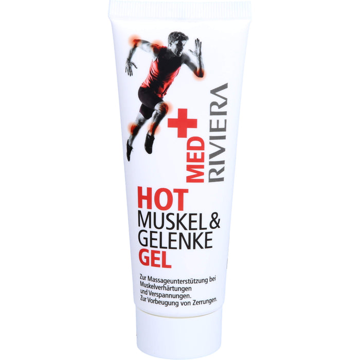 RIVIERA MED+ Hot Muskel und Gelenke Gel löst Muskelverhärtungen und Verspannungen, 75 ml Gel