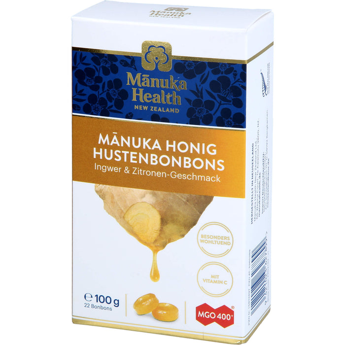 Manuka Health MGO 400+ Ingwer-Zitrone Lutschbonb., 100 g BON