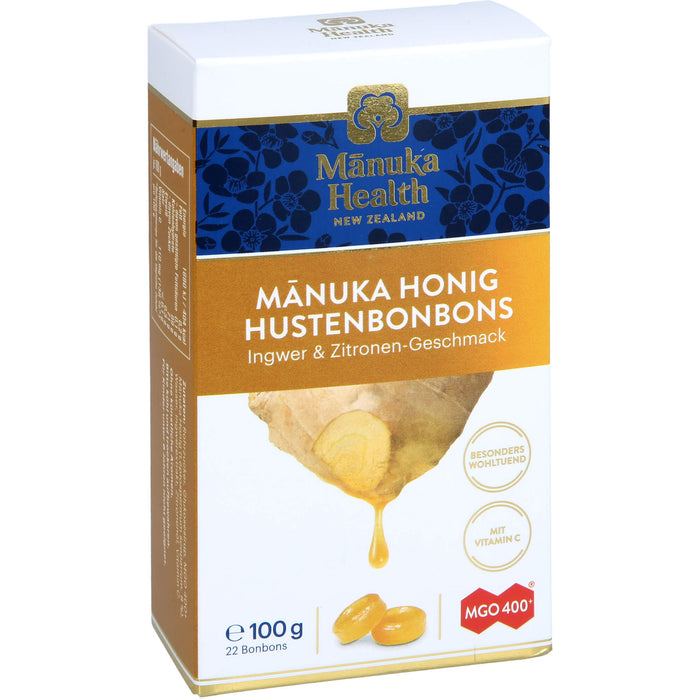Manuka Health MGO 400+ Ingwer-Zitrone Lutschbonb., 100 g BON