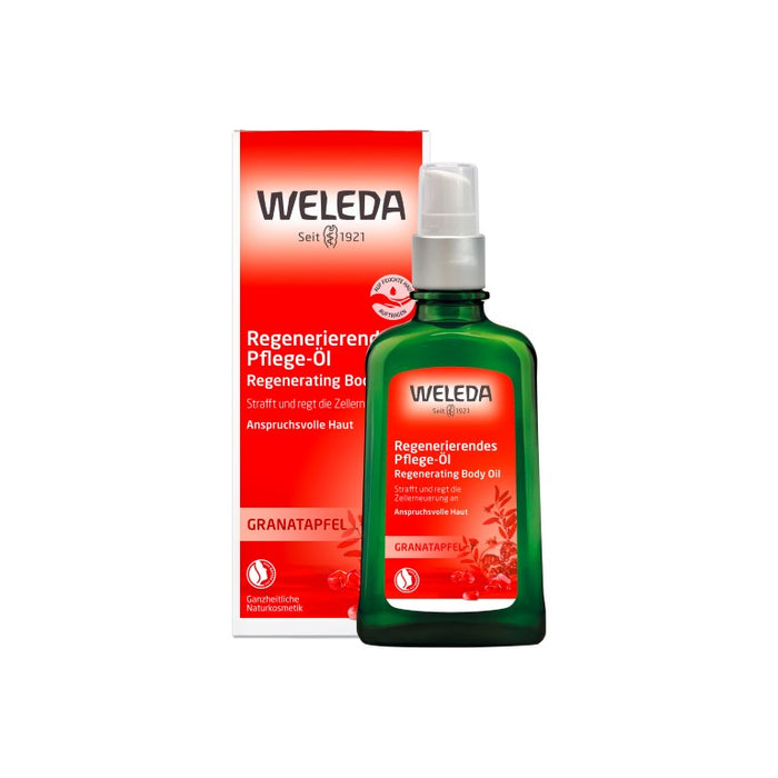 WELEDA Granatapfel regenerierendes Pflege-Öl strafft die Haut & regt die Zellerneuerung an, 100 ml Huile