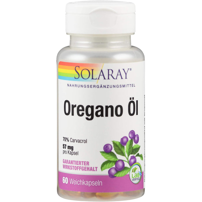 SOLARAY Oregano Öl Weichkapseln, 60 St. Kapseln