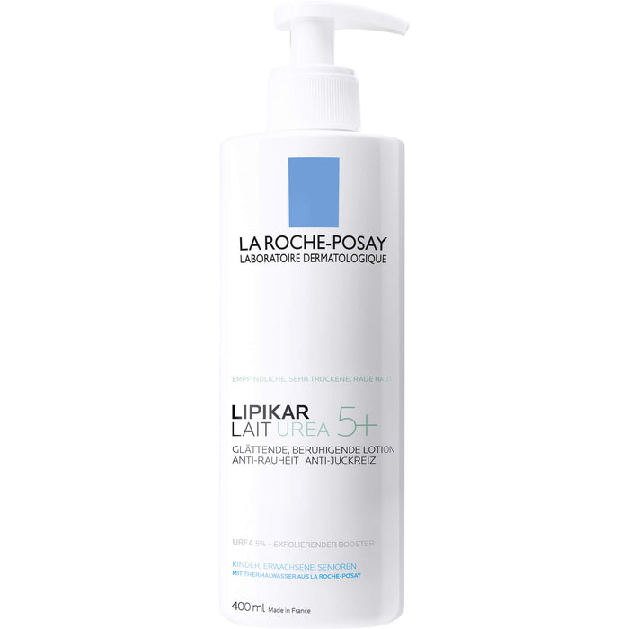La Roche-Posay Lipikar Lait Urea 5+ glättende, beruhigende Lotion Anti-Rauheit und Anti-Juckreiz, 400 ml Lotion