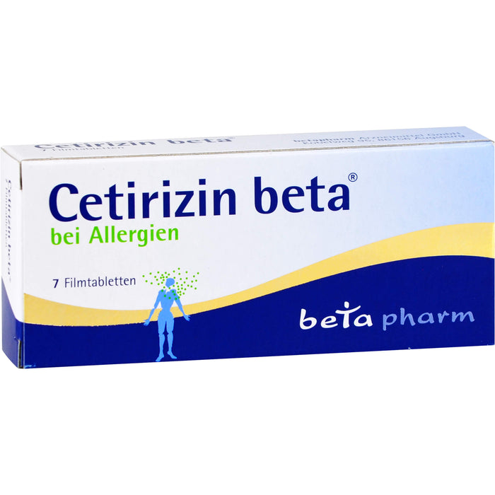 Cetirizin beta Filmtabletten bei Allergien, 7 pcs. Tablets