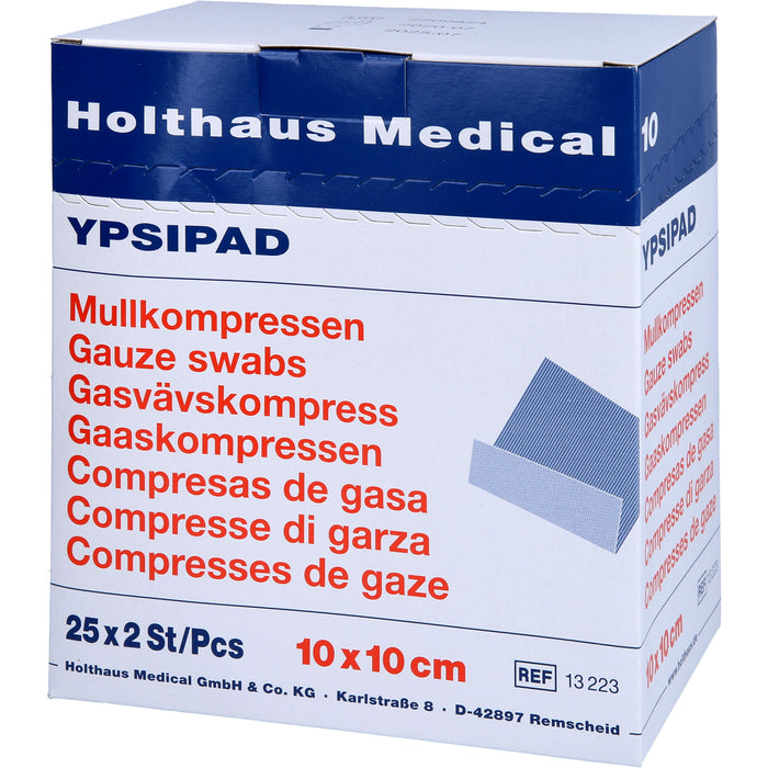 Mullkompressen 8-fach steril YPSIPAD 10x10cm, 50 pc Compresses