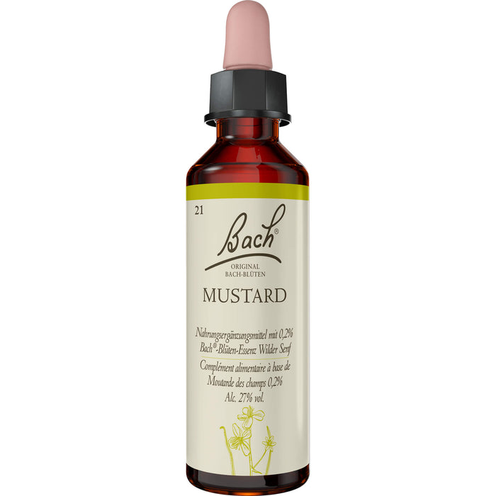 Bach Original Bach-Blüten Nr. 21 Mustard Wilder Senf Tropfen, 20 ml Lösung