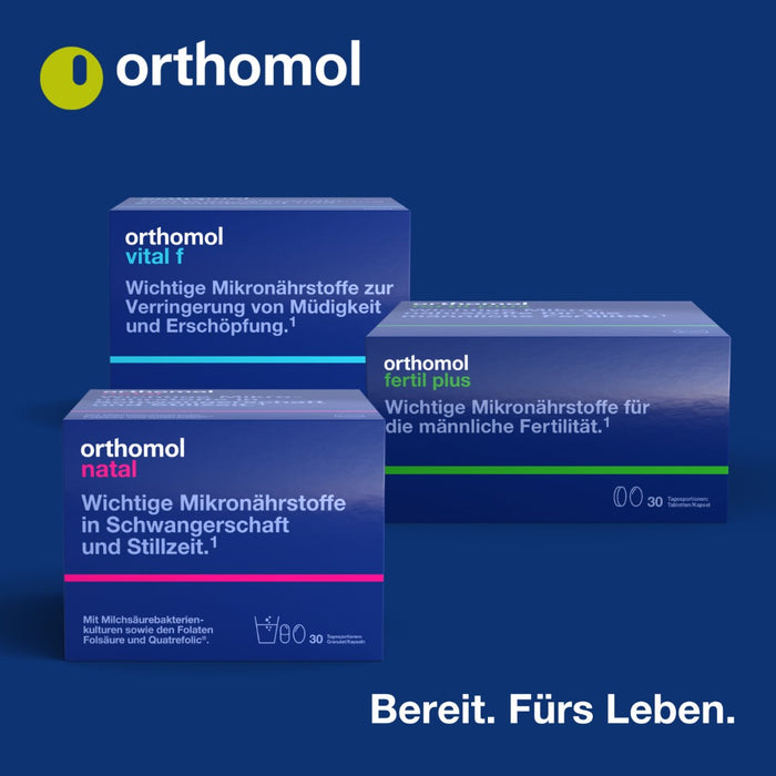 Orthomol Natal pre für Frauen mit Kinderwunsch - mit Vitamin B12, Folsäure und Zink - Unterstützung der Fruchtbarkeit, 90 pcs. Daily portions