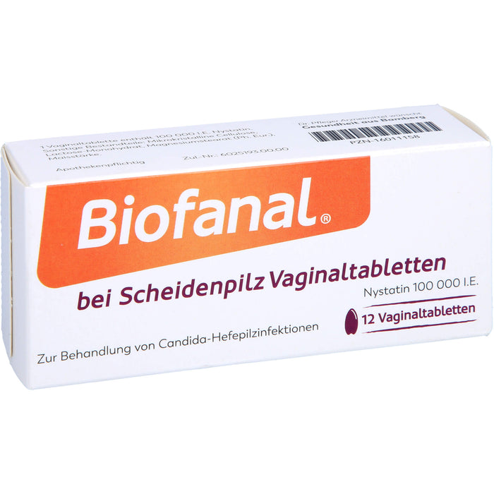 Biofanal bei Scheidenpilz Vaginaltabletten 100 000 I.E., 12 pc Tablettes