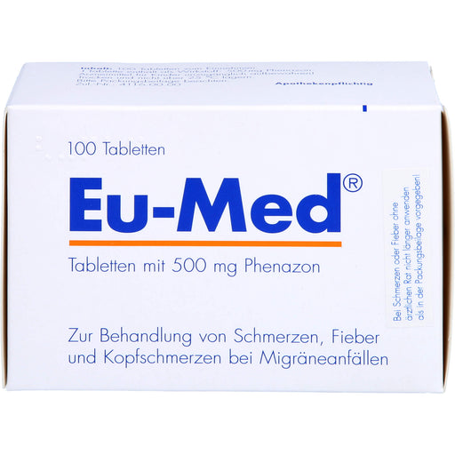 Eu-Med Tabletten bei Schmerzen und Migräne, 100 St. Tabletten