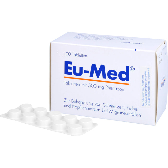 Eu-Med Tabletten bei Schmerzen und Migräne, 100 pcs. Tablets