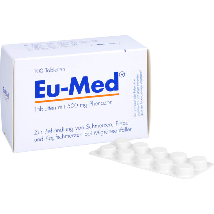 Eu-Med Tabletten bei Schmerzen und Migräne, 100 pcs. Tablets