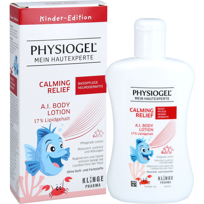 PHYSIOGEL Calming Relief A.I. Body Lotion Basispflege bei Neurodermitis für Kinder, 200 ml Lotion