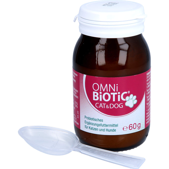 OMNi-BiOTiC Cat & Dog probiotisches Ergänzungsfuttermittel für Katzen & Hunde, 60 g Pulver