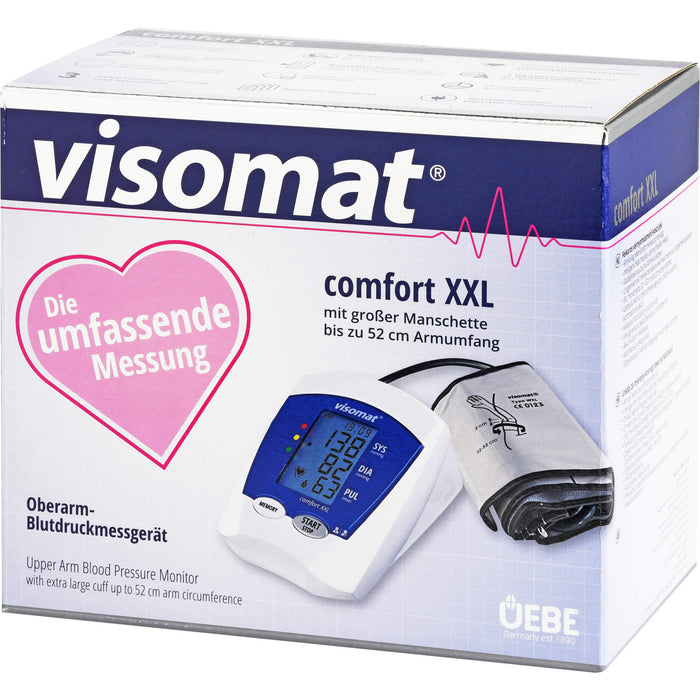 Visomat Comfort Blutdruckmessgerät XXL mit großer Manschette bis zu 52 cm Armumfang, 1 St. Blutdruckmessgerät