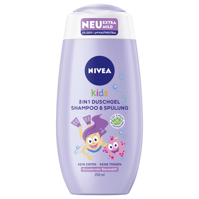 NIVEAKids 3in1 DuscheShampoo&Spülung Bezaubernd, 250 ml Creme