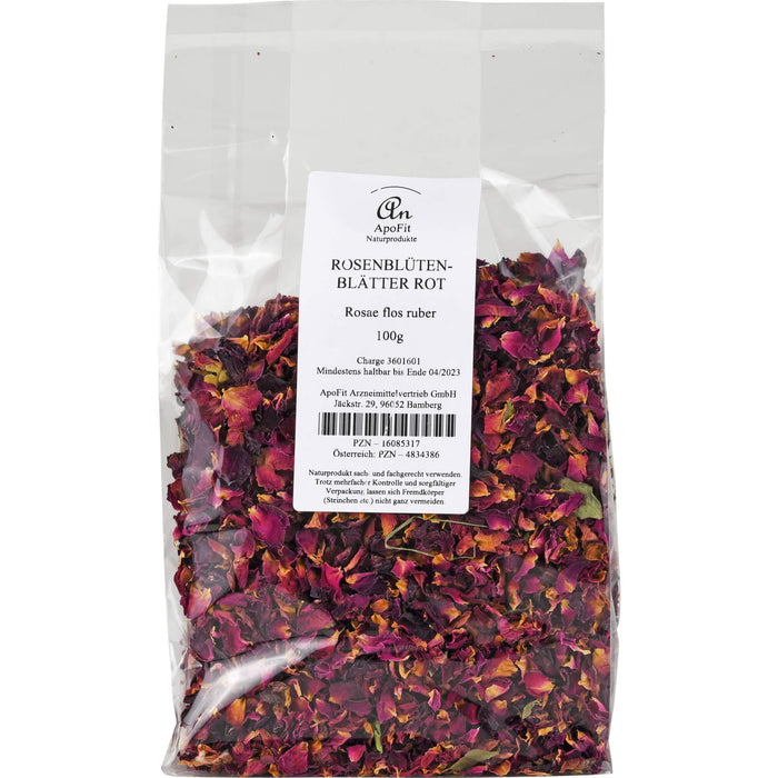 Rosenblütenblätter rot, 100 g 