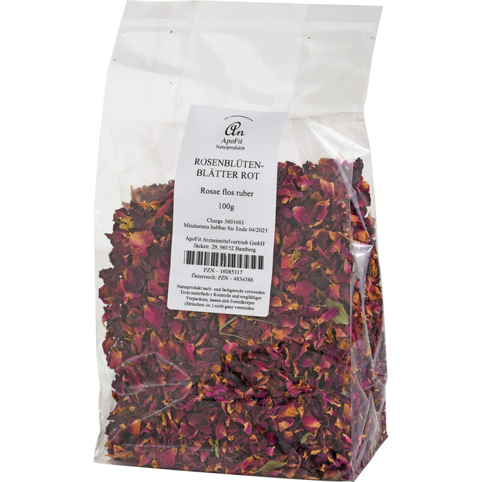ApoFit Rosenblütenblätter rot Tee, 100 g Tee