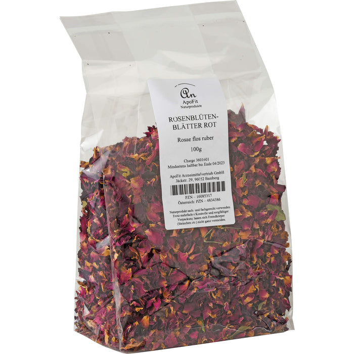 Rosenblütenblätter rot, 100 g