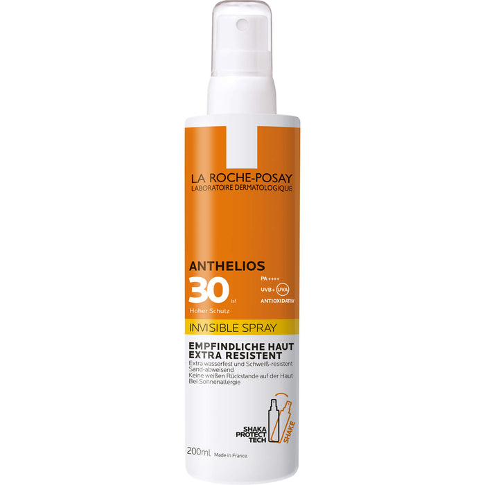 La Roche-Posay Anthelios Invisible Spray LSF 30 für empfindliche Haut, extra resistent, 200 ml Lösung