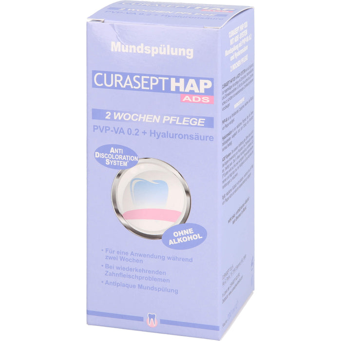 CURASEPT HAP020 PVP-VA 0,20 + Hyaluron Mundspülung, 200 ml Solution