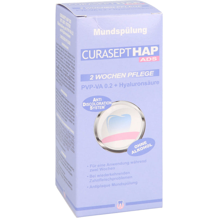 CURASEPT HAP020 PVP-VA 0,20 + Hyaluron Mundspülung, 200 ml Solution