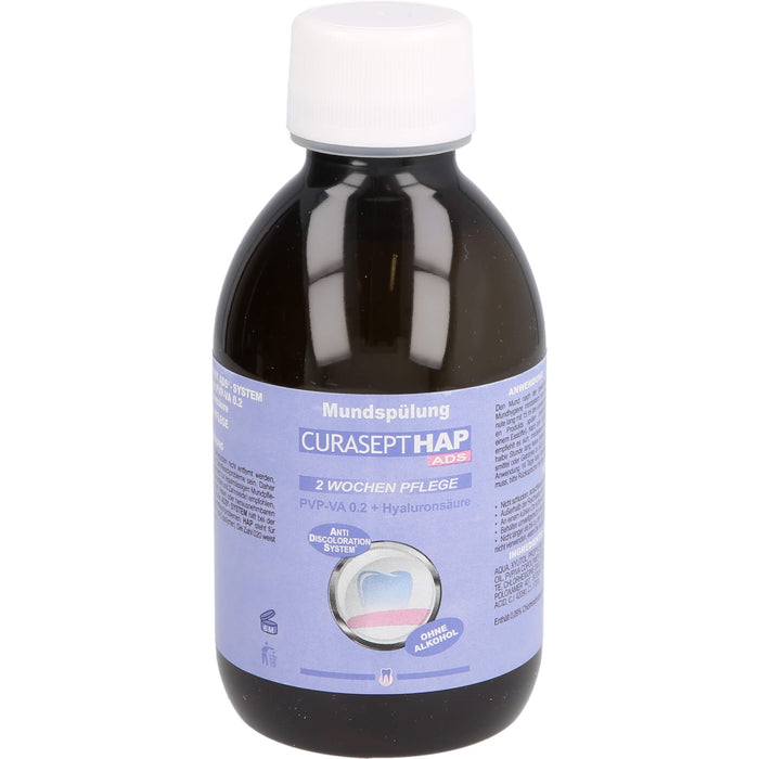 CURASEPT HAP020 PVP-VA 0,20 + Hyaluron Mundspülung, 200 ml Solution