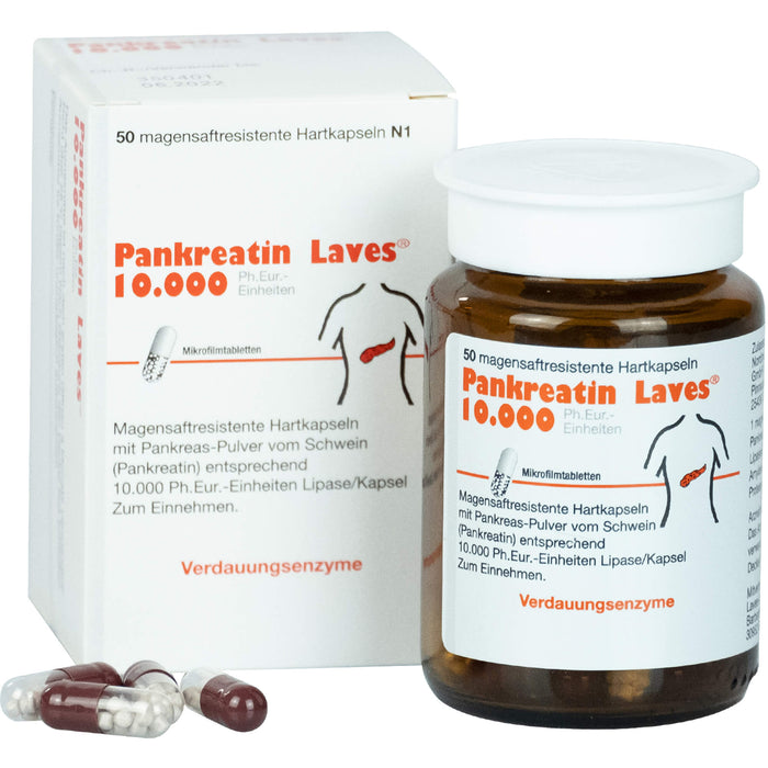 Pankreatin Laves 10.000 Ph.Eur.-Einheiten Hartkapseln, 50 St. Kapseln