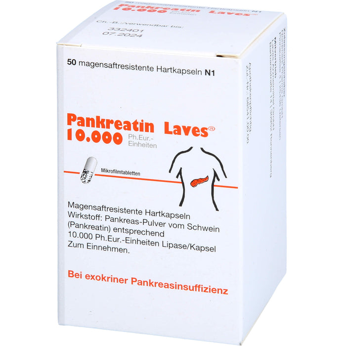 Pankreatin Laves 10.000 Ph.Eur.-Einheiten Hartkapseln, 50 St. Kapseln