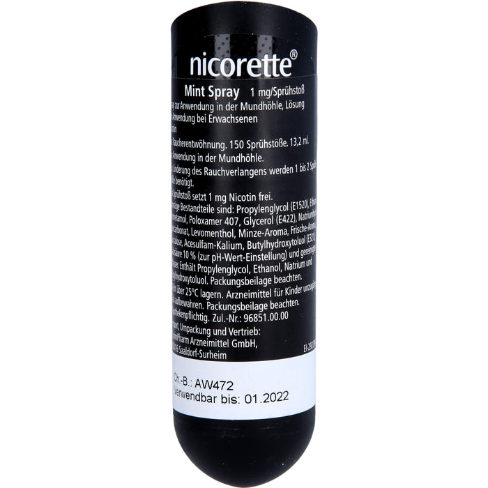 nicorette Mint Spray Reimport EurimPharm, 1 pc Spray