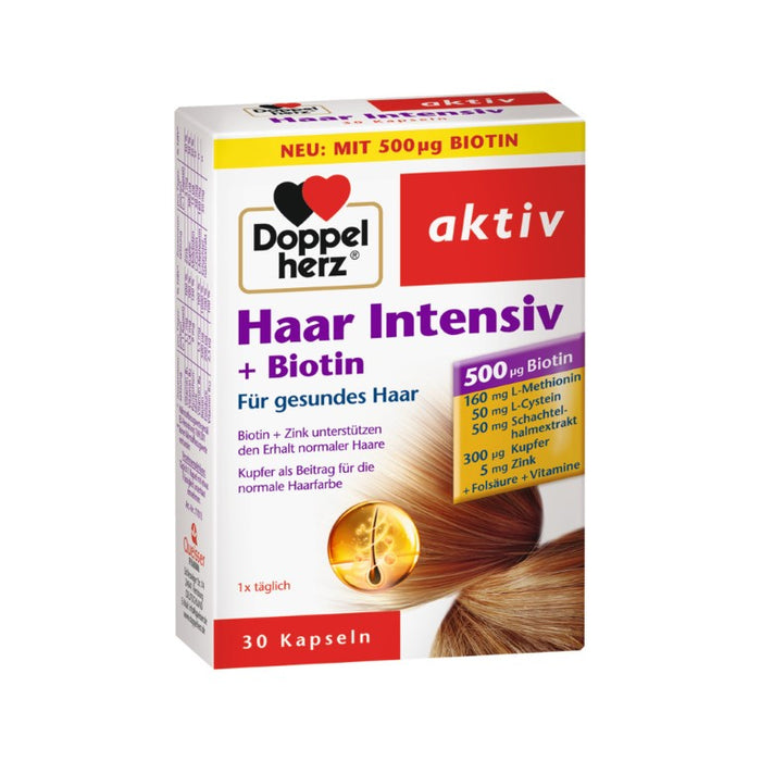 Doppelherz Haar Intensiv + Biotin Kapseln, 30 pc Capsules