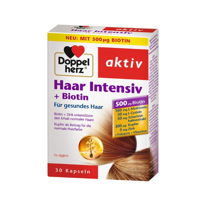 Doppelherz Haar Intensiv + Biotin Kapseln, 30 pc Capsules