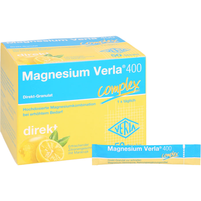 Magnesium Verla 400 complex Direkt-Granulat Sticks, 50 pc Sachets