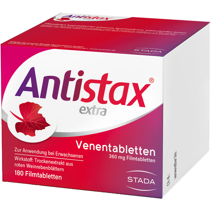 Antistax extra Venentabletten 360 mg bei Krampfadern, Besenreisern, schweren & geschwollenen Beinen, 180 St. Tabletten