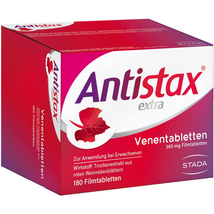Antistax extra Venentabletten 360 mg bei Krampfadern, Besenreisern, schweren & geschwollenen Beinen, 180 St. Tabletten