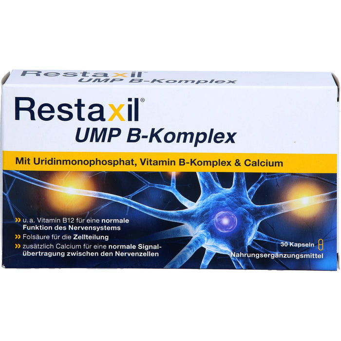 Restaxil UMP B-Komplex Kapseln für eine normale Funktion des Nervensystems, 30 pcs. Capsules