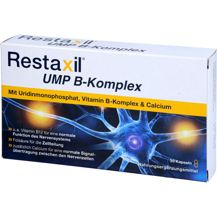Restaxil UMP B-Komplex Kapseln für eine normale Funktion des Nervensystems, 30 pcs. Capsules