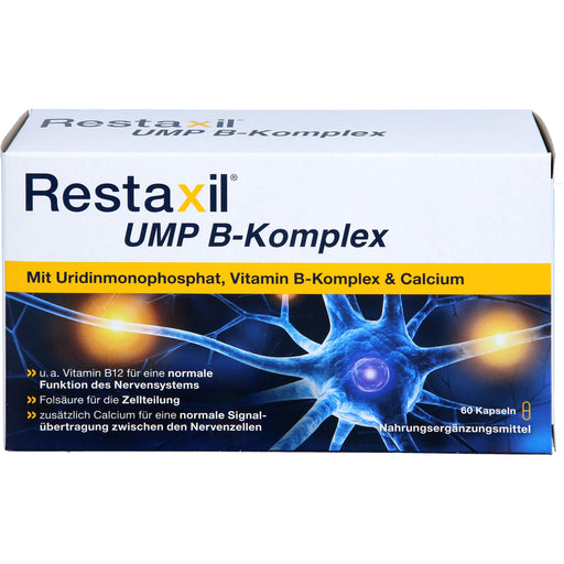 Restaxil UMP B-Komplex Kapseln für eine normale Funktion des Nervensystems und der Zellteilung, 60 St. Kapseln