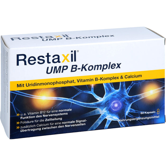 Restaxil UMP B-Komplex Kapseln für eine normale Funktion des Nervensystems und der Zellteilung, 60 St. Kapseln
