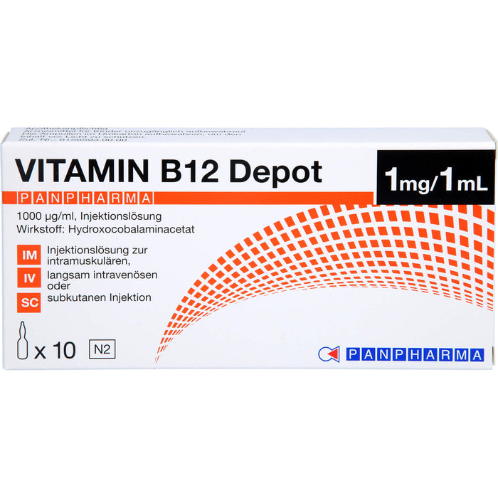 Panpharma Vitamin B12 Depot 1000 µg/ml Injektionslösung, 10.0 St. Ampullen