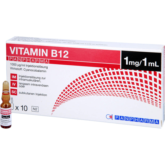 VITAMIN B12 PANPHARMA, 1000 µg/ml, Injektionslösung, 10 ml Solution