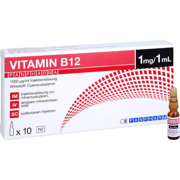 VITAMIN B12 PANPHARMA, 1000 µg/ml, Injektionslösung, 10 ml Solution