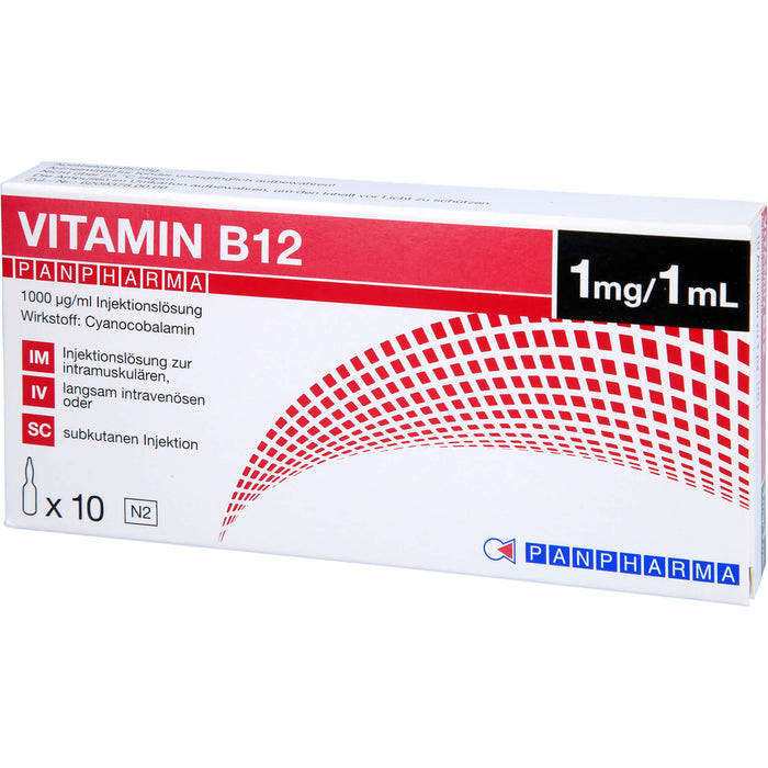 VITAMIN B12 PANPHARMA, 1000 µg/ml, Injektionslösung, 10 ml Solution
