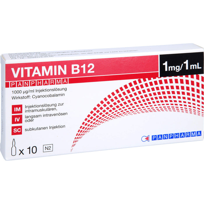 VITAMIN B12 PANPHARMA, 1000 μg/ml, Injektionslösung, 10 ml Solution