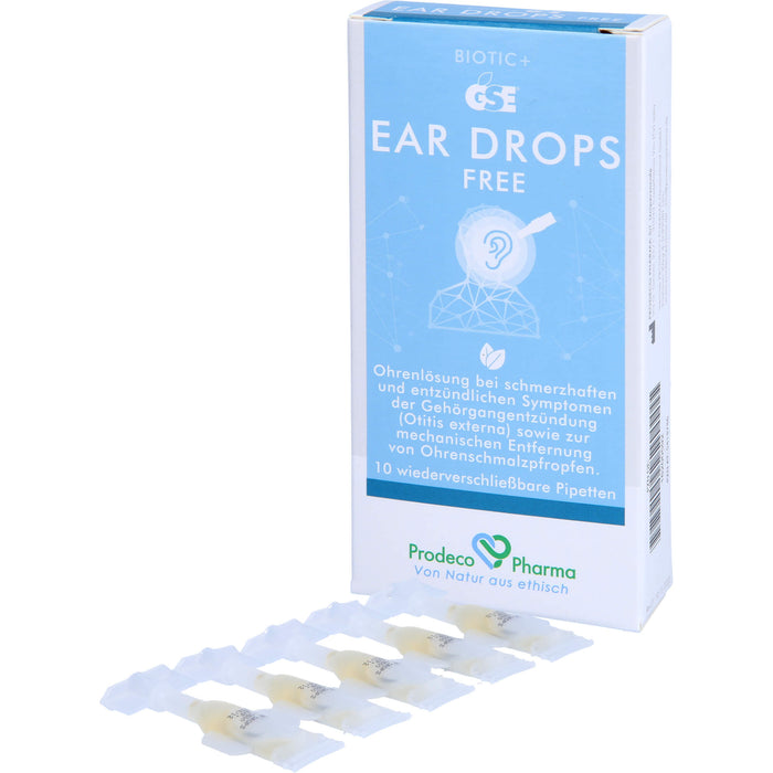 GSE Ear Drops Free Ohrenlösung, 10 St. Einzeldosispipetten